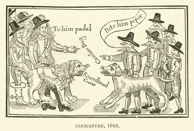 Karikatuur, 1643 door English School