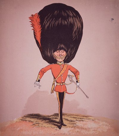 Karikatuur van Coldstream Guards Officer, uit 