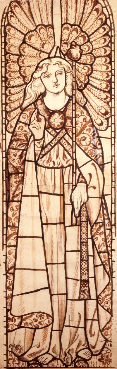Cartoon voor Aartsengel Raphael, ca.1862 door English School