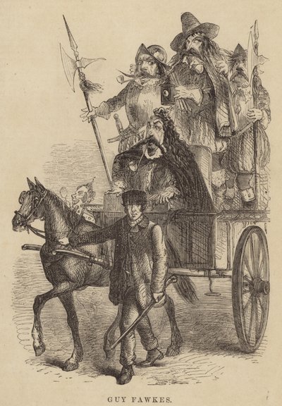 Cartoon van Guy Fawkes in London Labour and the London Poor door English School