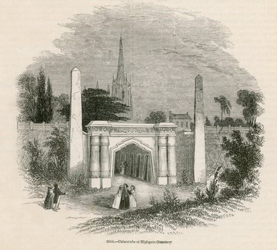 Catacomben van Highgate Cemetery, Londen door English School