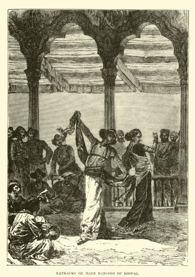 Cathacks of mannelijke dansers van Bhopal door English School