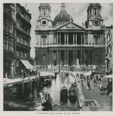 Kathedraal en Piazza di St. Pauls door English School