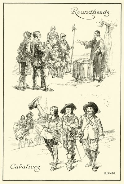 Cavaliers en Roundheads door English School