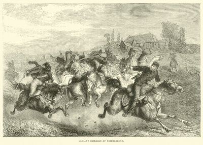 Cavalerieschermutseling bij Niederbronn, juli 1870 door English School
