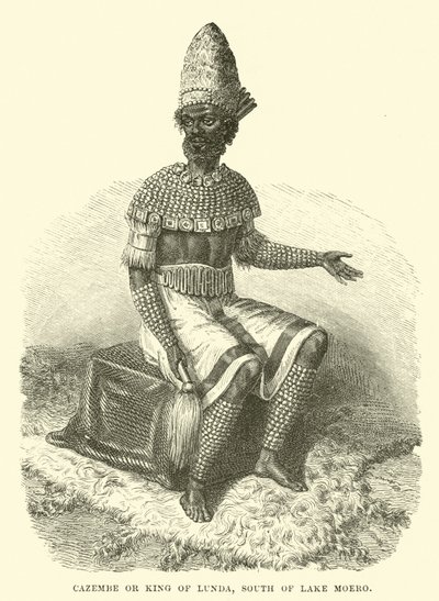 Cazembe of koning van Lunda, ten zuiden van het Moeromeer door English School