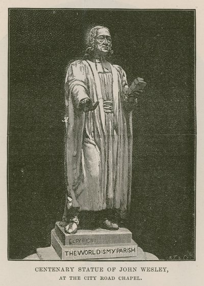 Eeuwfeeststandbeeld van John Wesley door English School