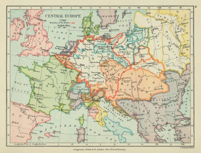 Centraal-Europa (kleurenlitho) door English School