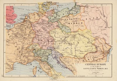 Centraal-Europa op het hoogtepunt van Napoleons macht door English School