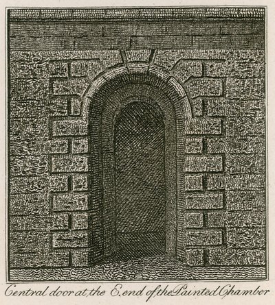 Centrale deur aan het oostelijke uiteinde van de Painted Chamber door English School