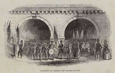 Ceremonie van de opening van de Thames Tunnel, 1843 door English School