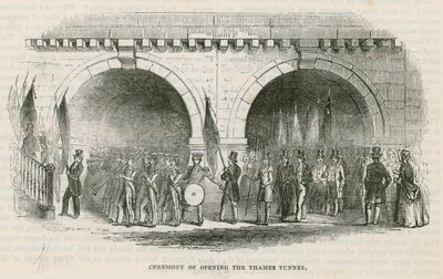 Ceremonie van de opening van de Thames Tunnel door English School
