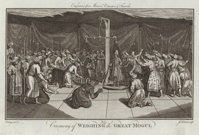 Ceremonie van het wegen van de Grote Mogol door English School