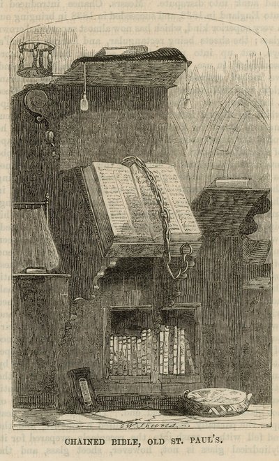 Geketende bijbel, Oude St. Pauls door English School