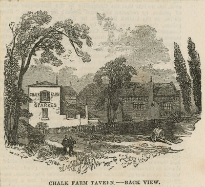 Chalk Farm Tavern, Londen, achteraanzicht door English School