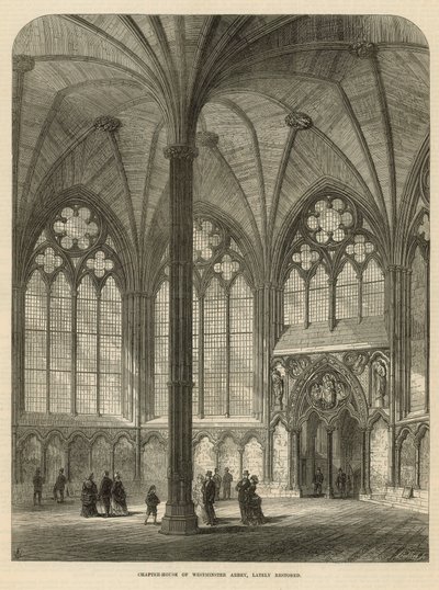 Kapittelhuis van Westminster Abbey door English School