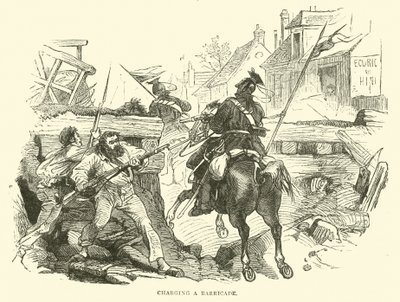 Aanval op een barricade, oktober 1870 door English School
