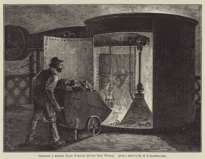 Het Laden van een Moderne Hoogoven (Govan IJzerwerken) door English School