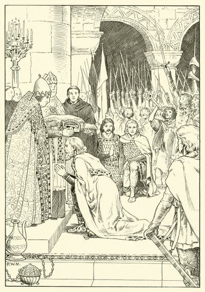 Karel de Grote Gekroond in St. Pieter door English School