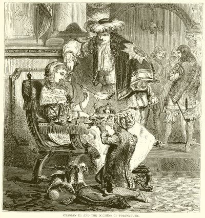Karel II en de hertogin van Portsmouth door English School