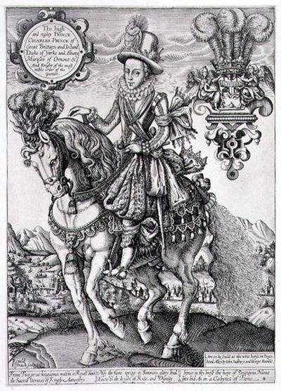 Karel I als prins van Wales te paard, uit 