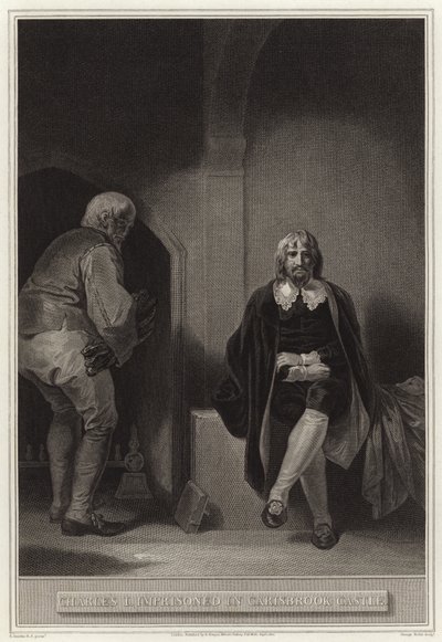 Karel I gevangen in Carisbrook Castle door English School
