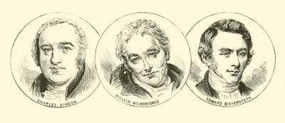 Charles Simeon; William Wilberforce; Edward Bickersteth door English School