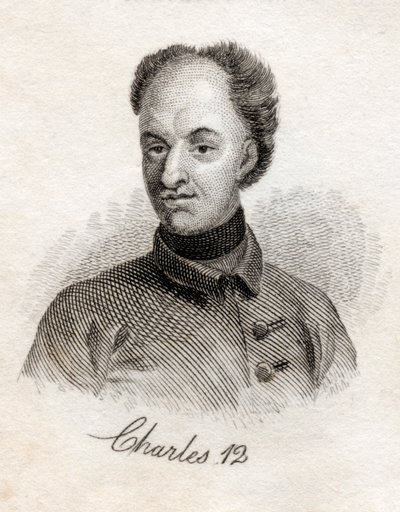 Karel XII, koning van Zweden, uit Crabbs Historisch Woordenboek, gepubliceerd in 1825 door English School