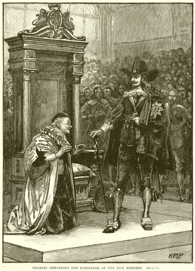 Charles eist de overgave van de vijf leden door English School