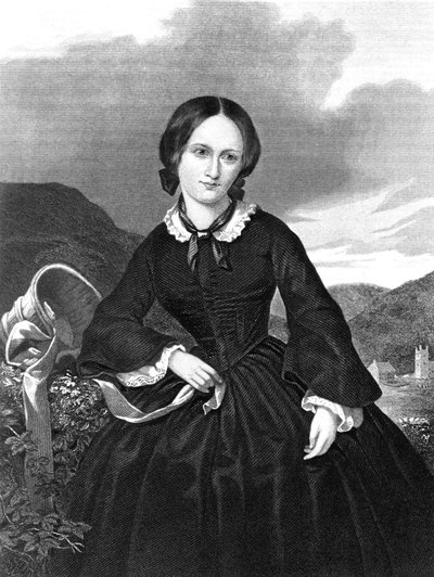 Charlotte Bronte (gravure) door English School