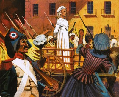 Charlotte Corday op weg naar de guillotine door English School