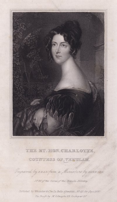 Charlotte, gravin van Verulam, vrouw van James Grimston door English School