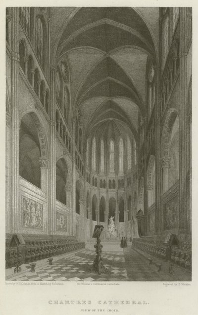 Kathedraal van Chartres, zicht op het koor door English School