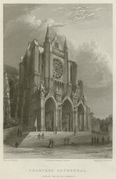 Kathedraal van Chartres, zicht op het zuidelijke transept door English School