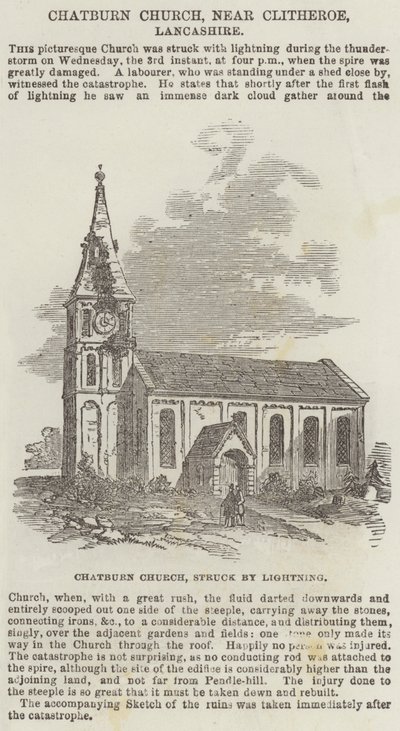 Chatburn Kerk, nabij Clitheroe, Lancashire door English School