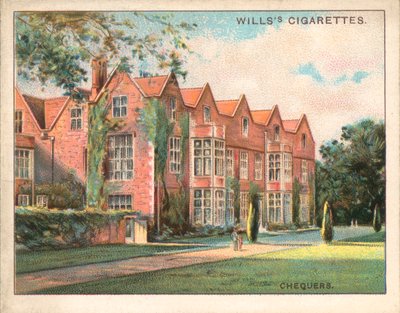 Chequers, Buckinghamshire (kleurenlitho) door English School