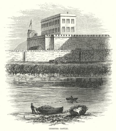 Kasteel van Chester (gravure) door English School