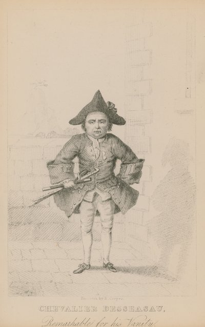 Chevalier Desseasau, opmerkelijk vanwege zijn ijdelheid door English School