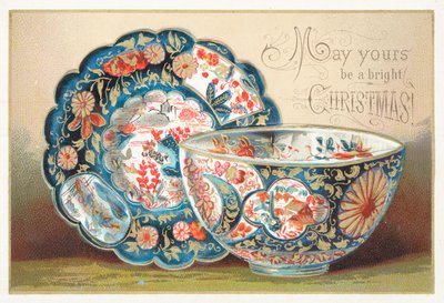 Chinese Kom en Bord, Kerstkaart door English School