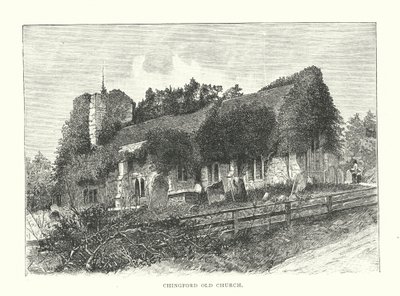 Chingford Old Church (gravure) door English School