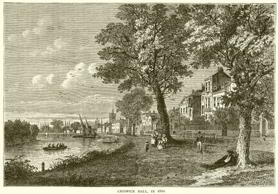 Chiswick Mall in 1820 door English School
