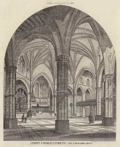 Christ Church, Lambeth (gravure) door English School