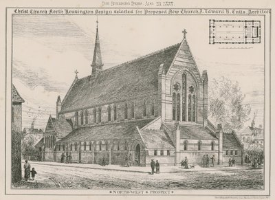 Christ Church, North Kensington: ontwerp geselecteerd voor voorgestelde nieuwe kerk door English School
