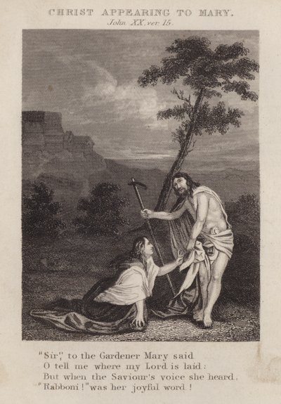 Christus verschijnt aan Maria, Johannes XX, vers 15 door English School