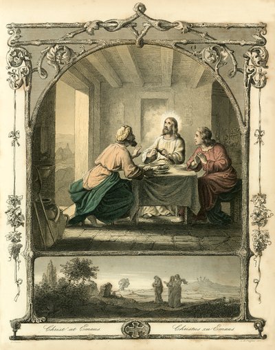 Christus in Emaus door English School