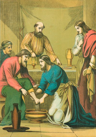 Christus wast de voeten van zijn discipelen door English School