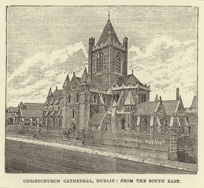 Christchurch-kathedraal, Dublin, vanuit het zuidoosten door English School