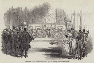 Doop van Hare Koninklijke Hoogheid Louisa Caroline Alberta, in Buckingham-Palace door English School