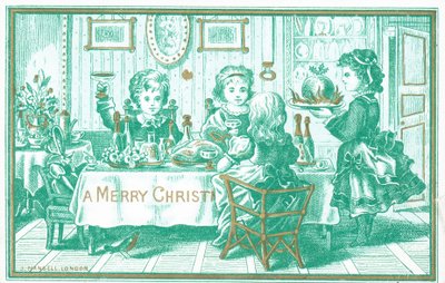 Kerstlunch, kerstkaart door English School