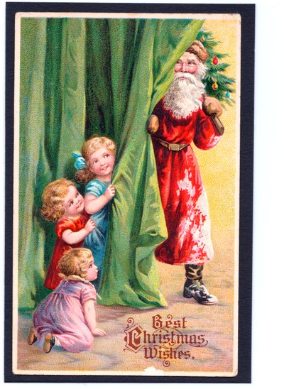 Kerstkaart, ca. 1907 door English School